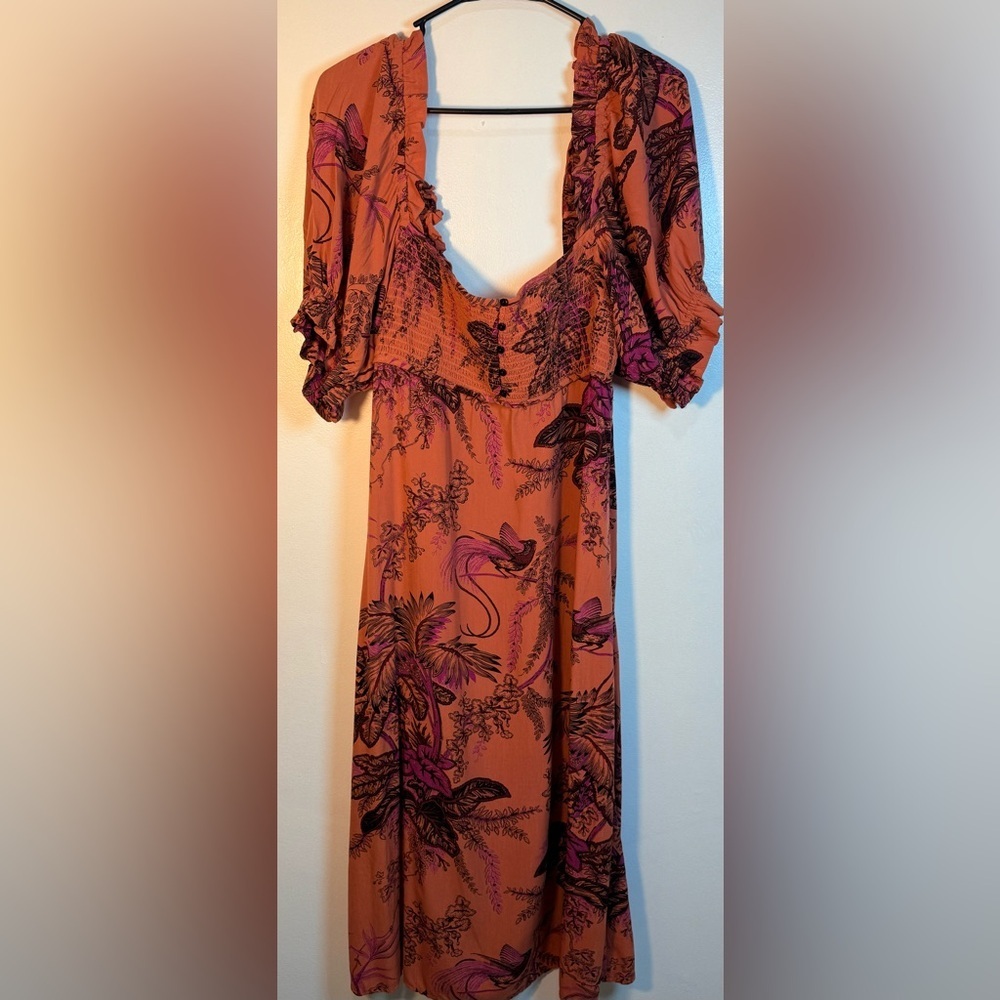 Anthropologie Pink Floral Backless Dress - Picture 12 of 13